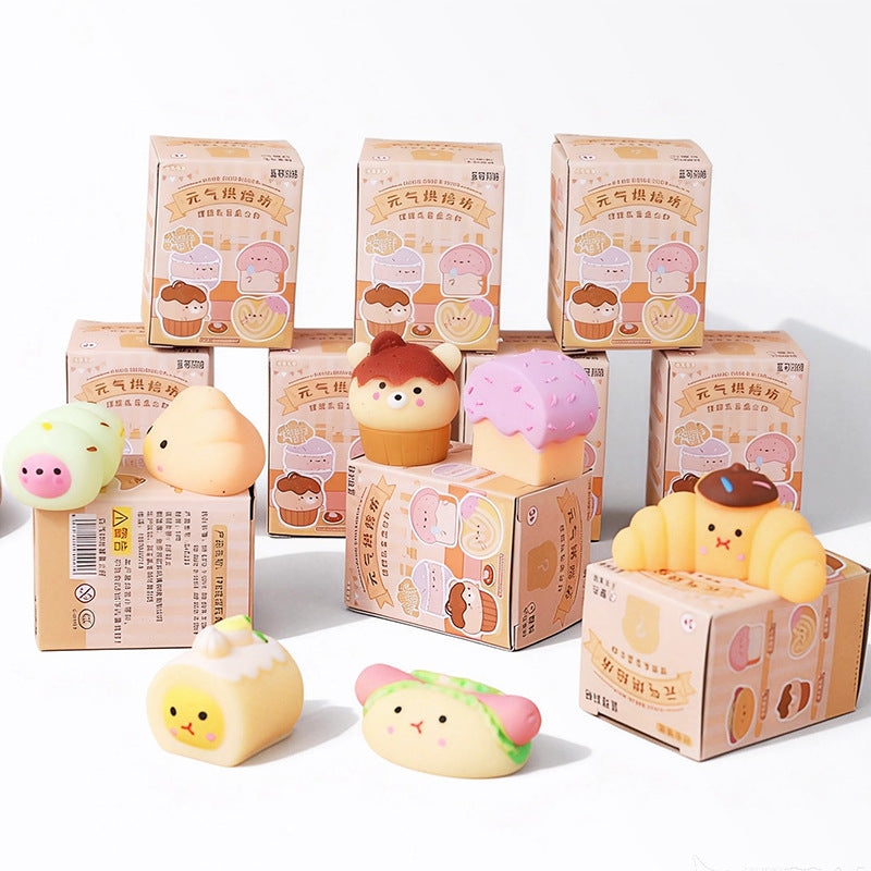 Blind box mini bread squishy, baking cake box variant