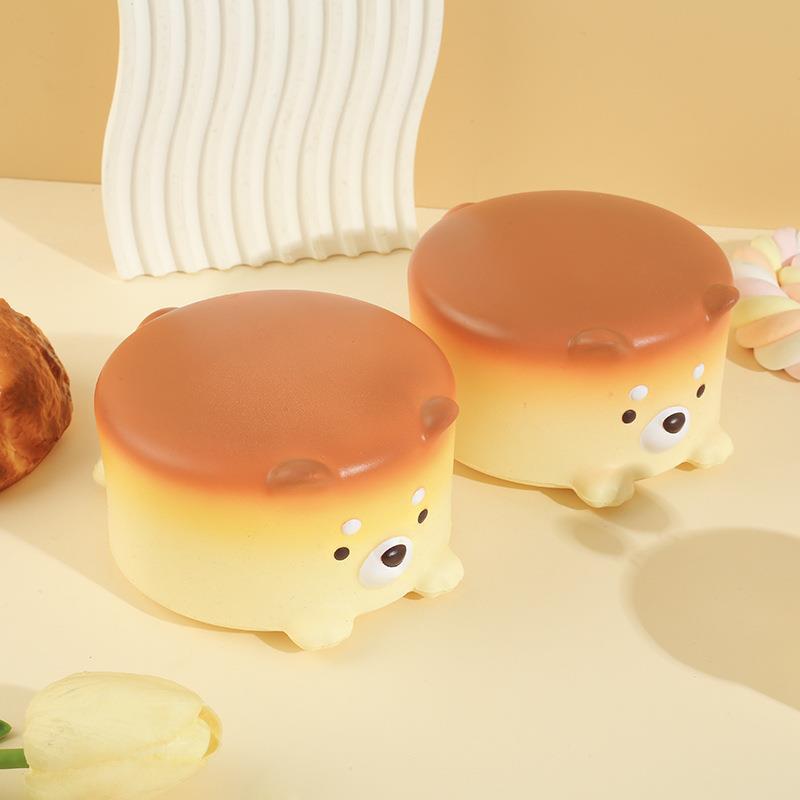 Slow Rise Cheese Cake Dog squishy toy, front view
