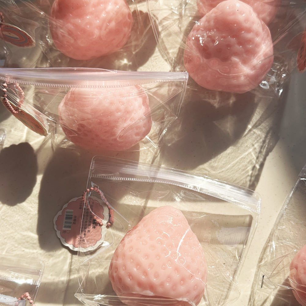 Squishy Strawberry Taba, close-up detail