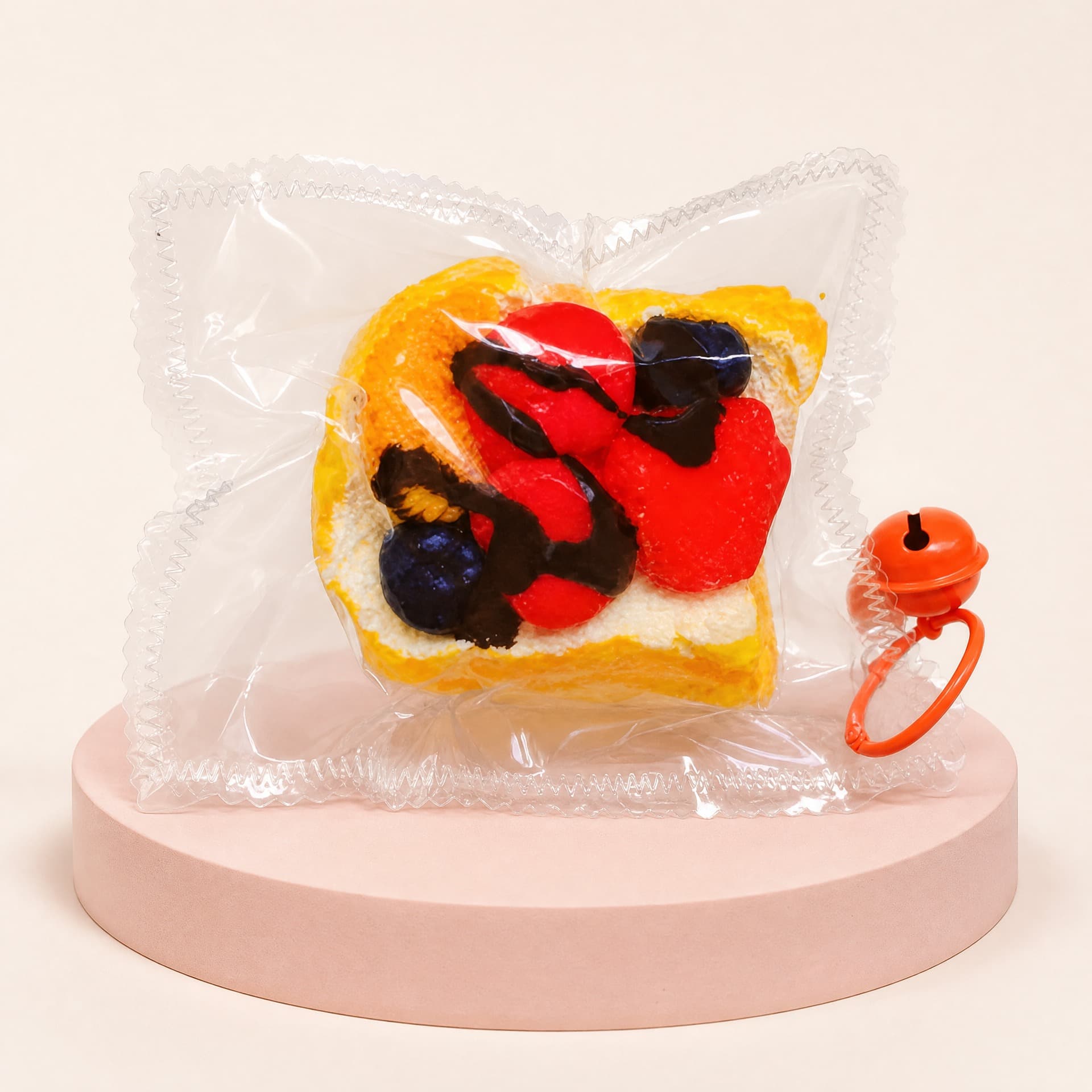Squidgy Bread Collection toy, mixed berry chocolate toast design