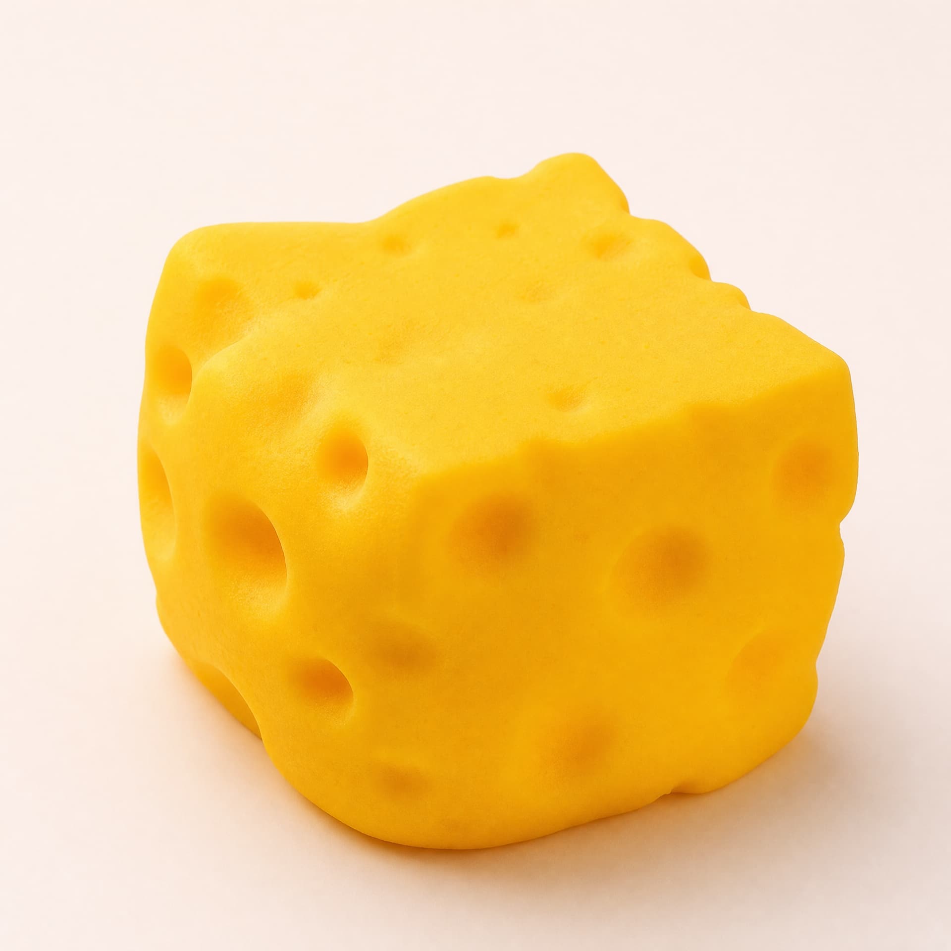 Squeezy Cheesey squishy toy, large cheese cube