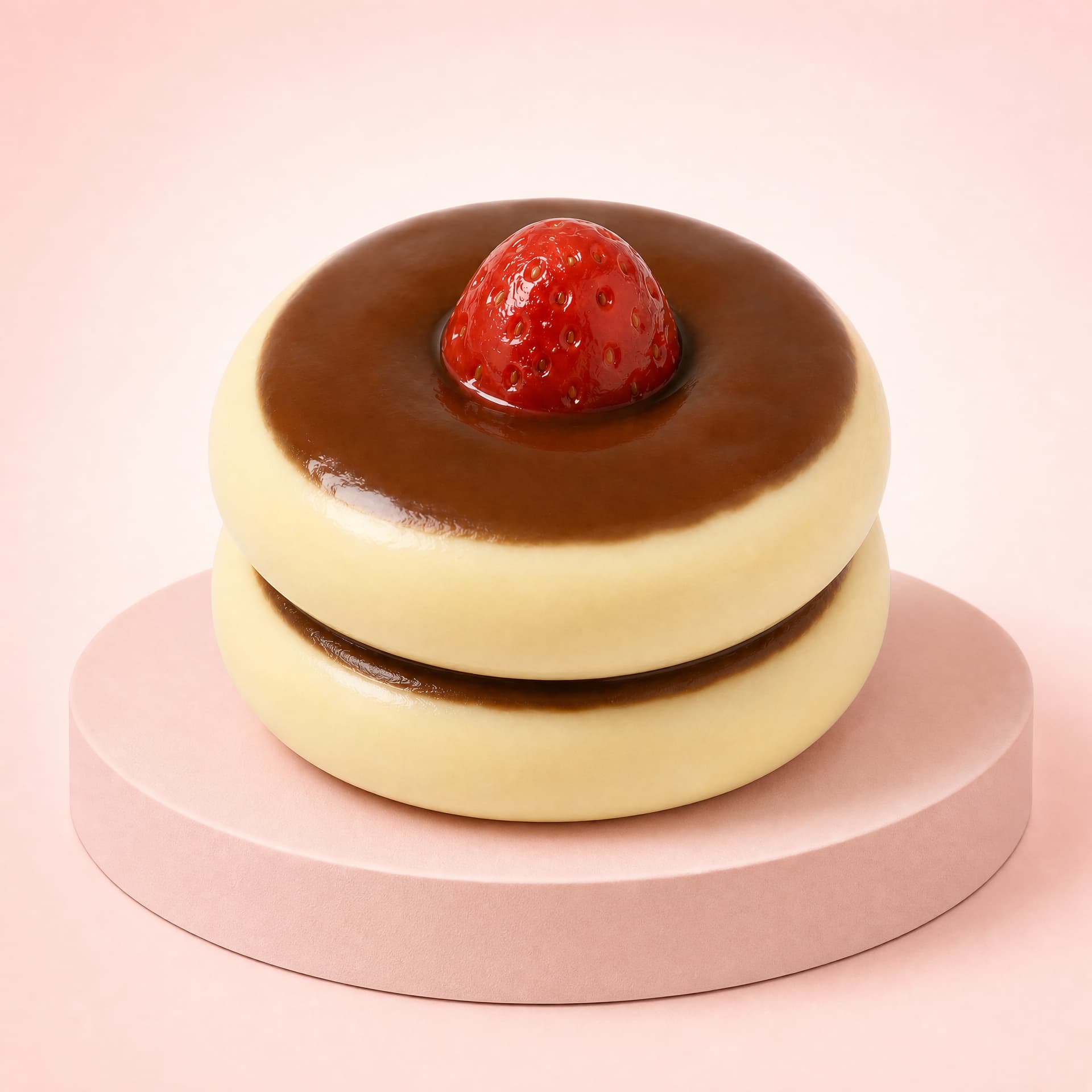Souffle Taba Cream Squishy toy, strawberry flavor
