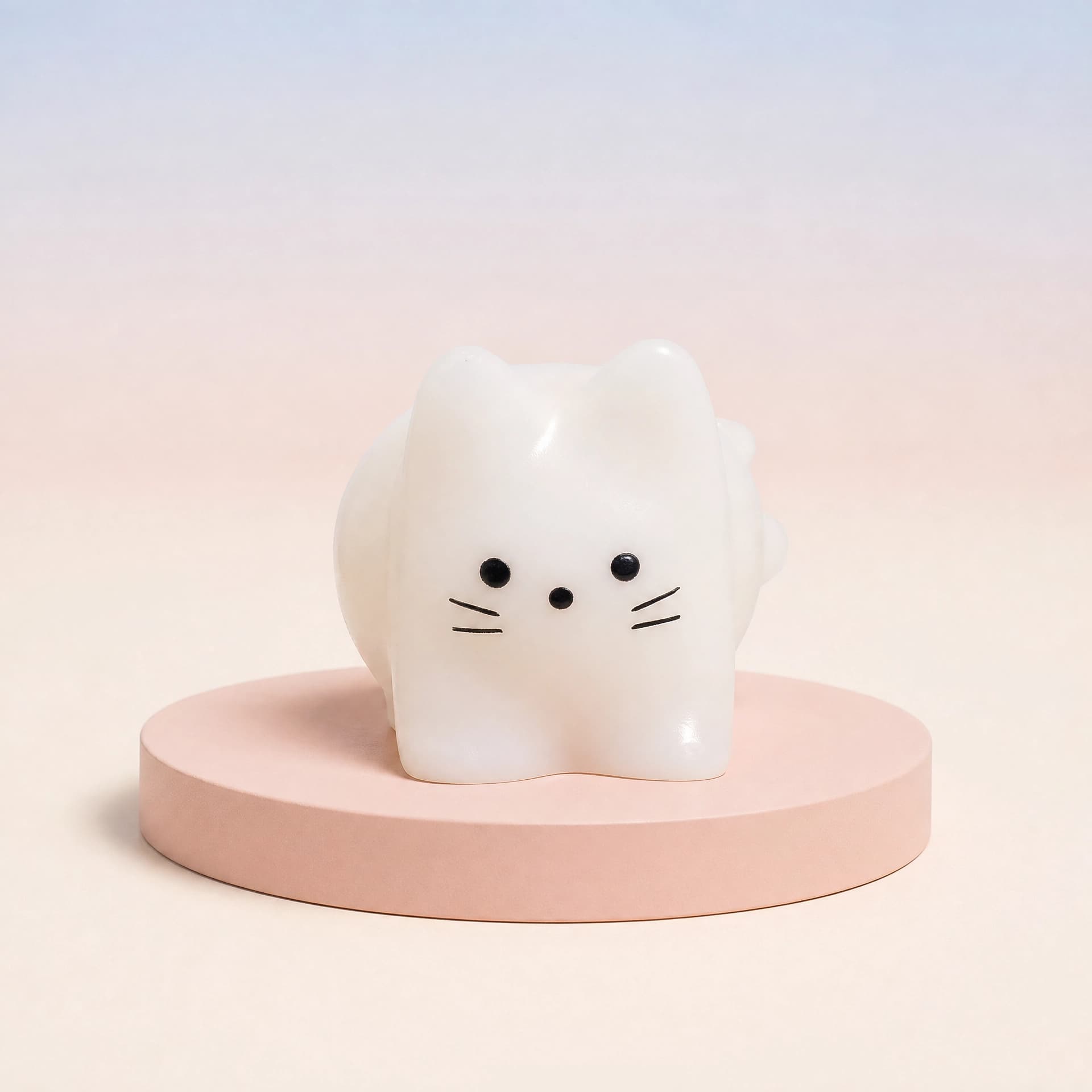 Cat & Bunny Custard Pinch toy, cat design