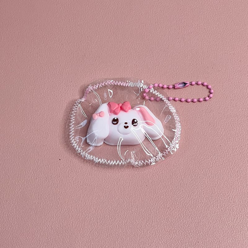 Lil Mini Squeeze Charm, pink bunny design