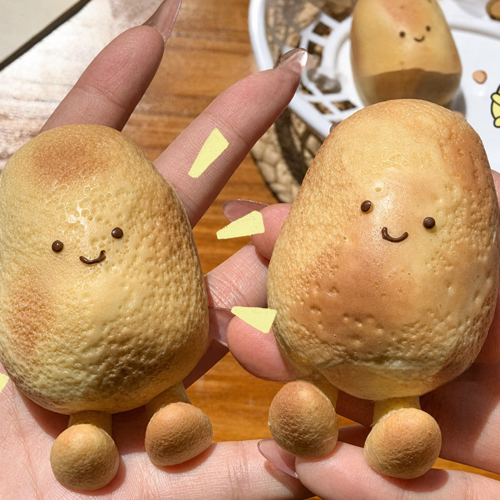 Pinch Potato squishy toy, pair shown together